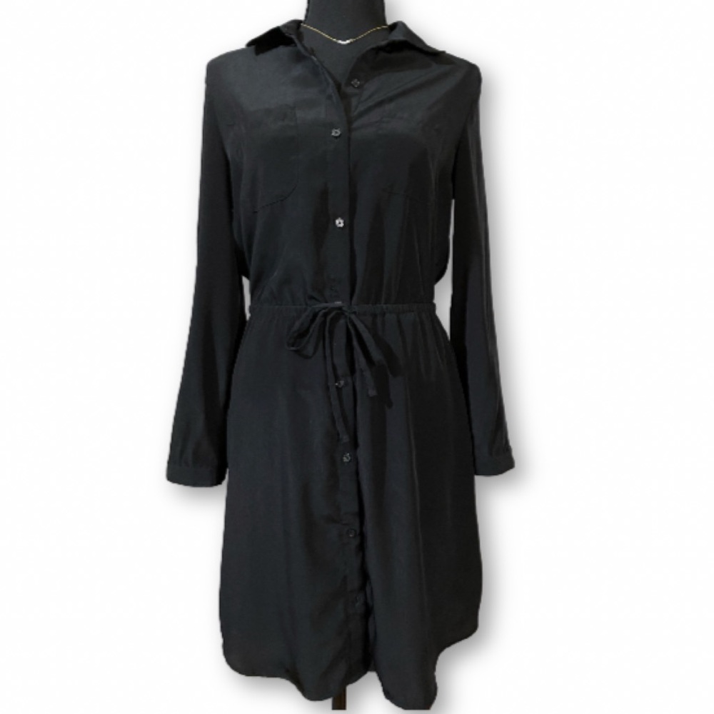 Dressy Satin  Black Dress with lining 🖤 Size SP